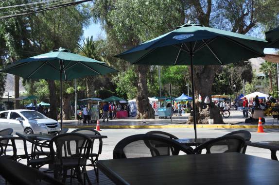 A tranquilidade da praça central de Copiapo, no norte do Chile